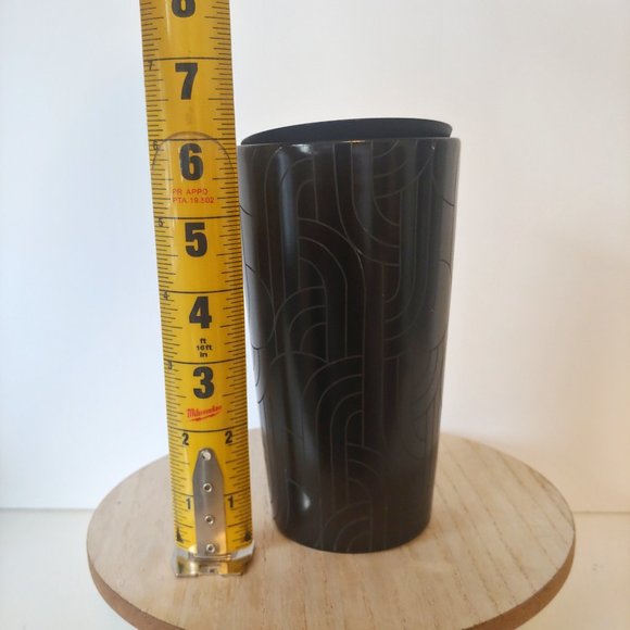 ❤️SOLD❤️STARBUCKS FALL 2020 Halloween BLACK GEO ETCHED CER - Picture 9 of 9